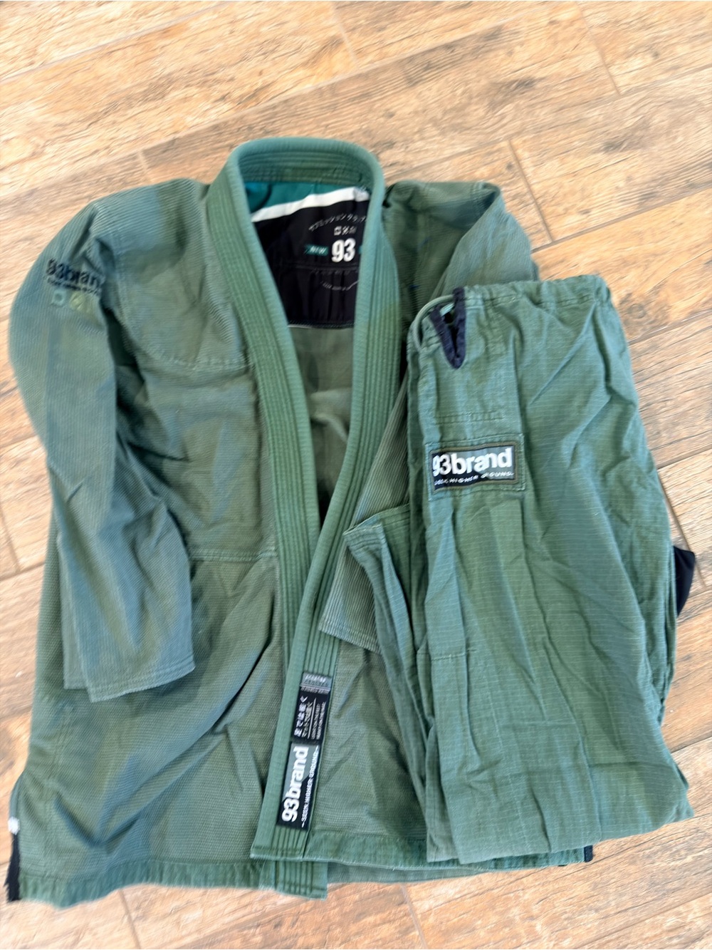 93brand Olive Green Jiu-Jitsu Gi Set - A3 - Picture 3 of 4